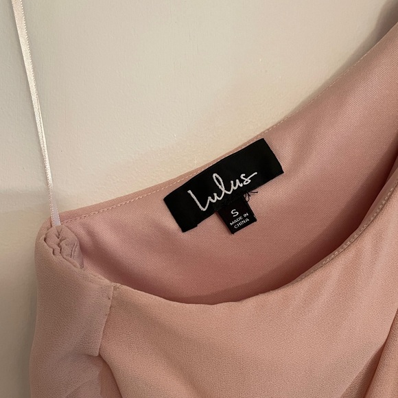 LULU’S Looking Glass Blush Pink One-Shoulder Maxi Dress - Picture 8 of 8